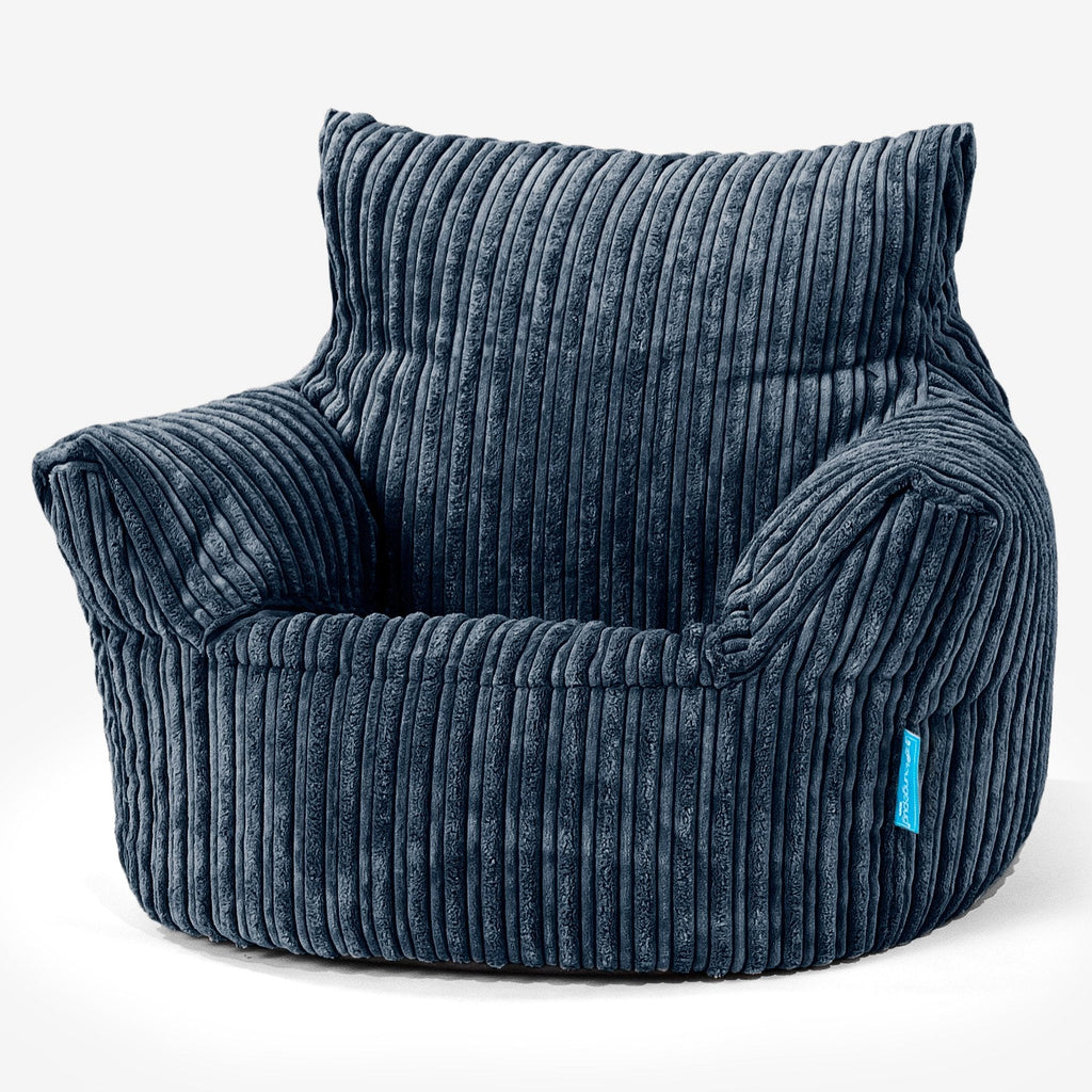 Toddlers' Armchair 1-3 yr Bean Bag - Cord Navy Blue 01