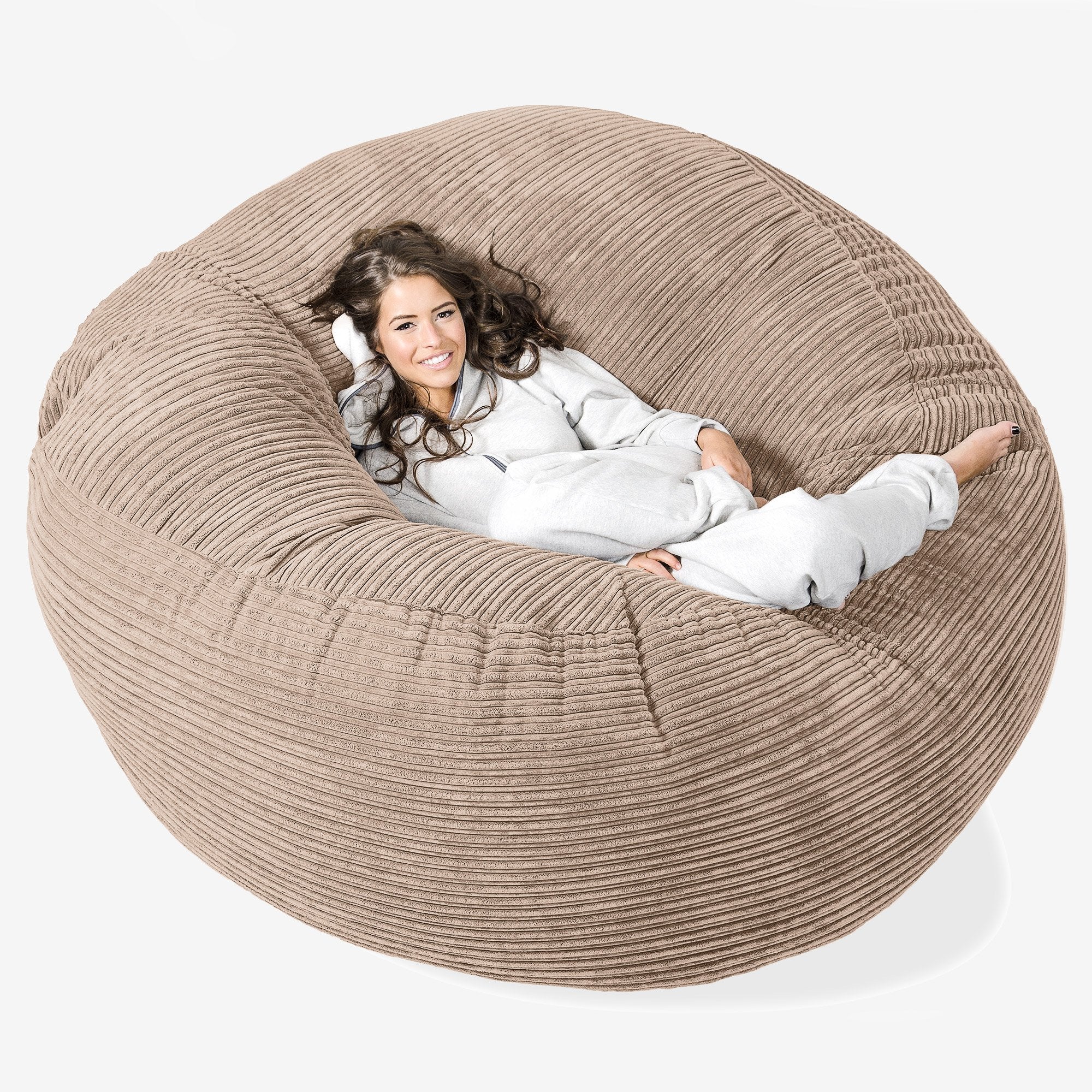 Mega Mammoth Bean Bag Sofa Cord Sand