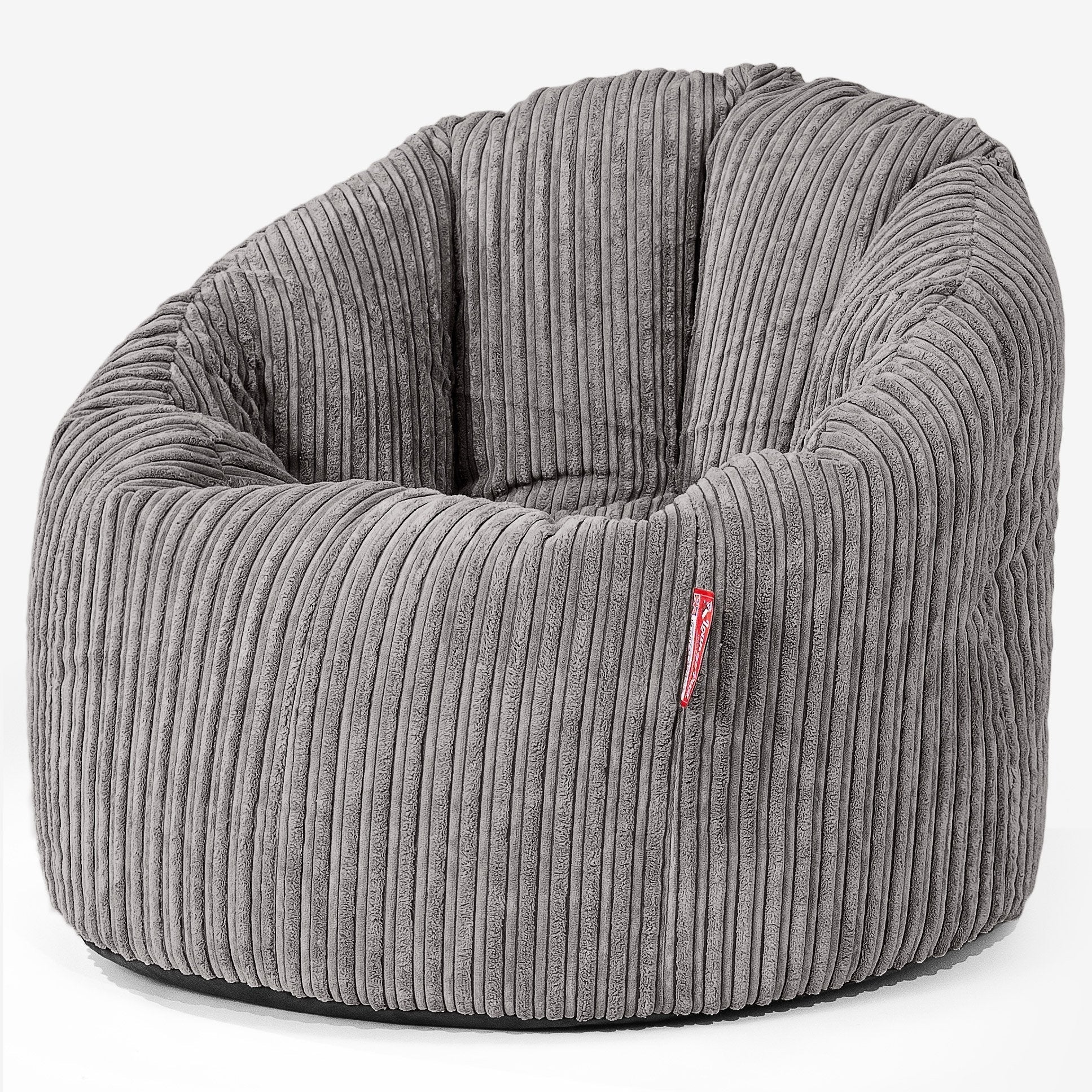 LOUNGE PUG Graphite Grey Luxury Adult Bean Bag Chair Beanbags Cord The Lounge Pug