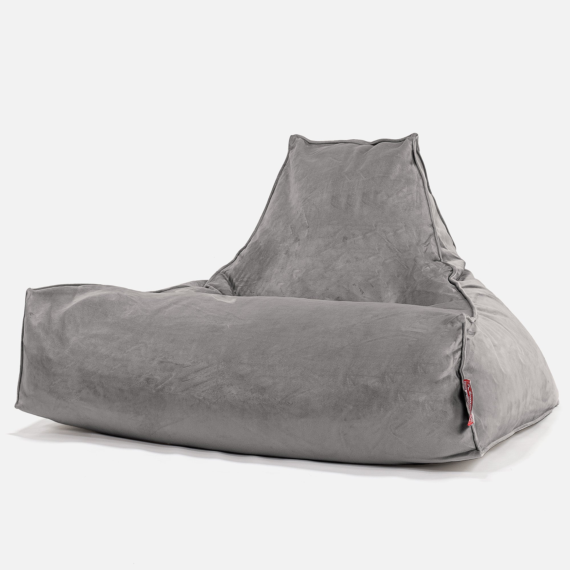 Lounger Beanbag Velvet Silver - Main Image